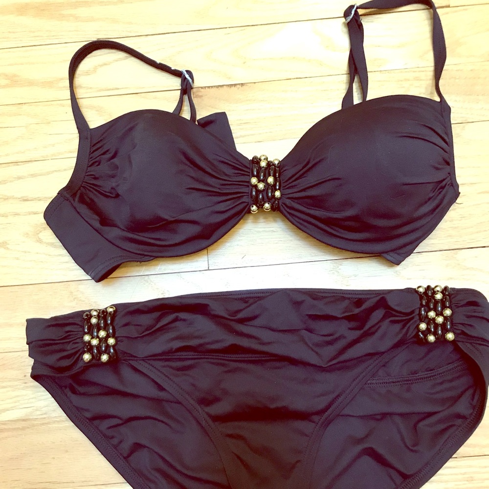 Coco Reef Black Embellished Bikini!